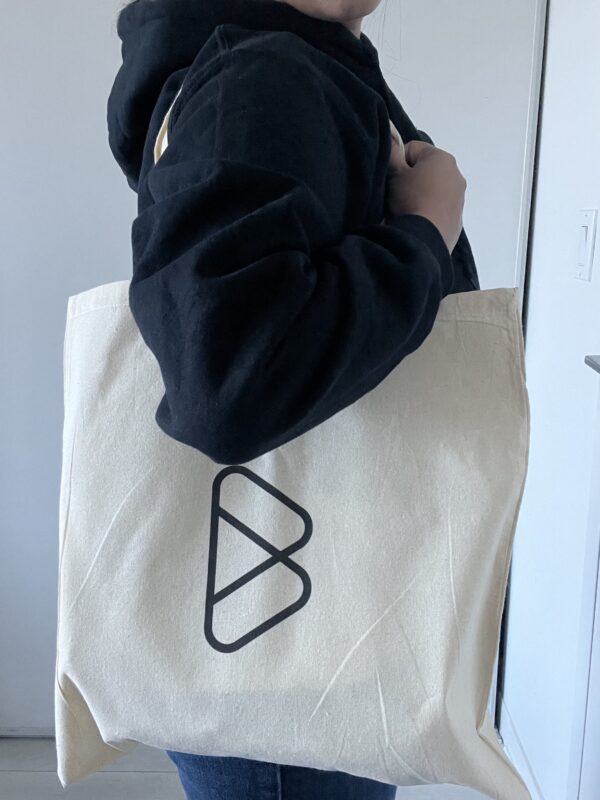 Beyond The Beat Black Tote (Front Side) - Model Pic